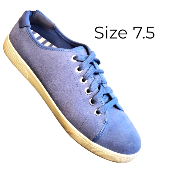 Vionic Brinley blue suede sneakers size 7.5 Pre-owned, casual - Picture 1 of 9